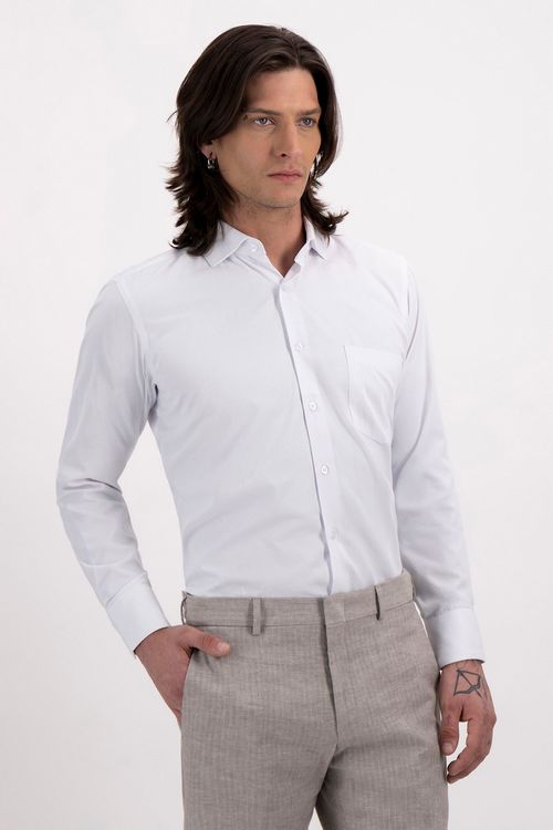 Camisa Formal Blanca Contemporary Fit Cotton Blend