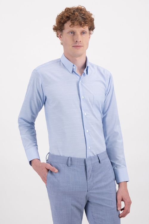 Camisa Formal Contemporary Fit Cotton Blend