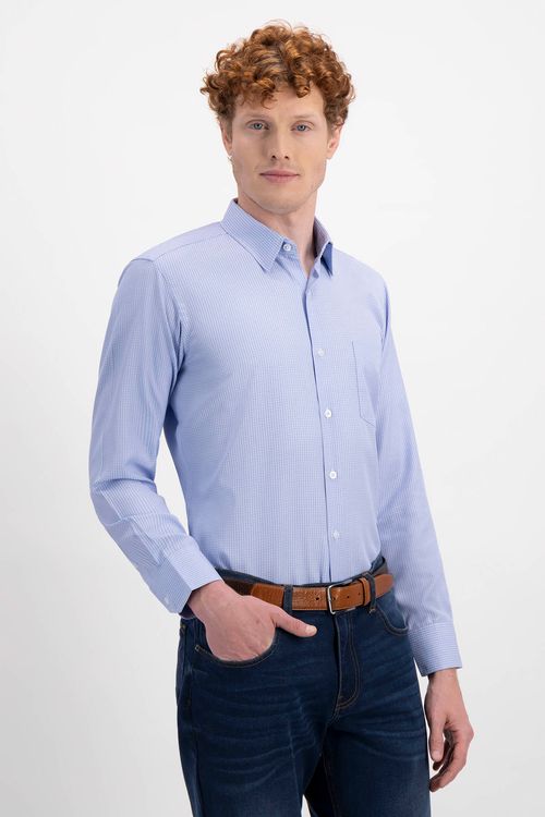 Camisa Formal Contemporary Fit Cotton Blend