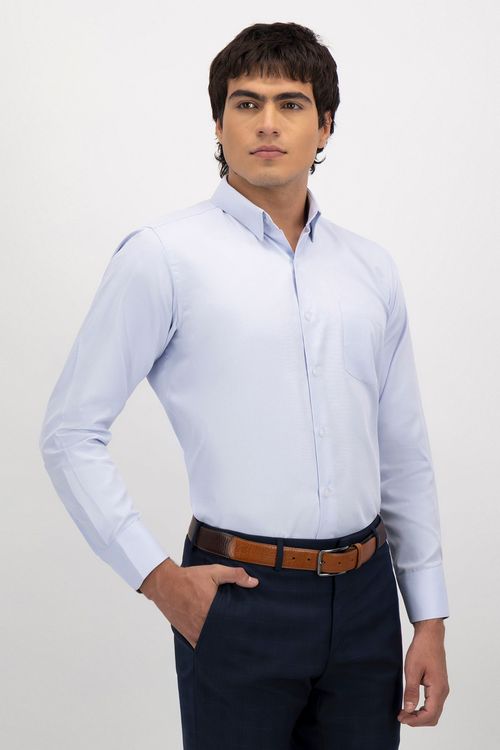 Camisa Formal Contemporary Fit Cotton Blend