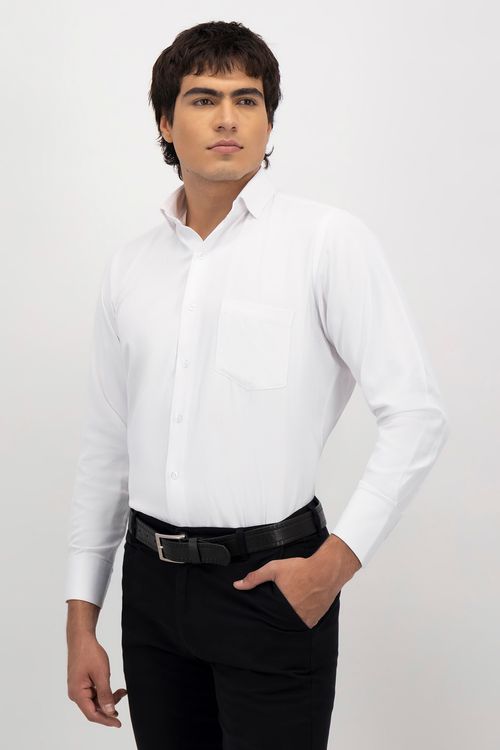 Camisa Formal Contemporary Fit Cotton Blend