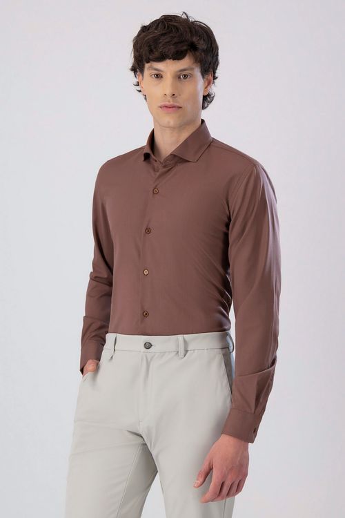 Camisa Formal Milk Touch Slim Fit