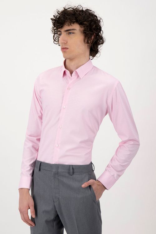 Camisa Formal Milk Touch Slim Fit Lmental