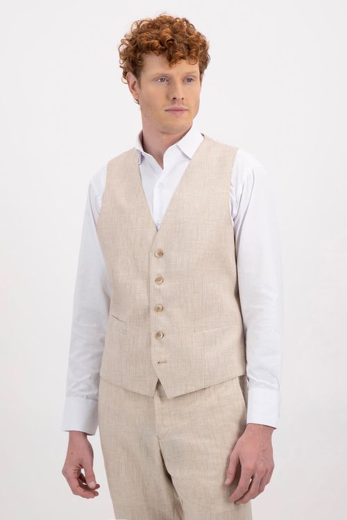 Chaleco Vestir Caballero Formal Slim Fit  Lino Lmental