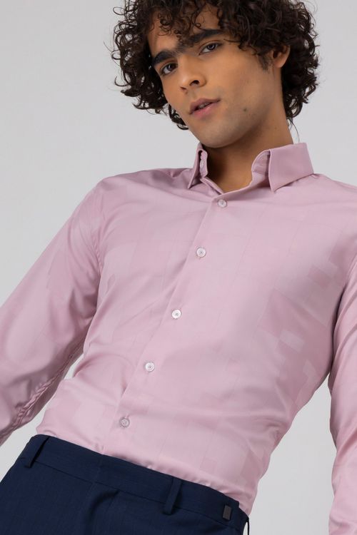 Camisa Formal Milk Touch Slim Fit Lmental
