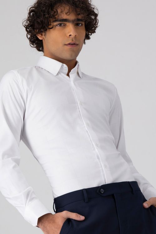 Camisa Formal Milk Touch Slim Fit Lmental